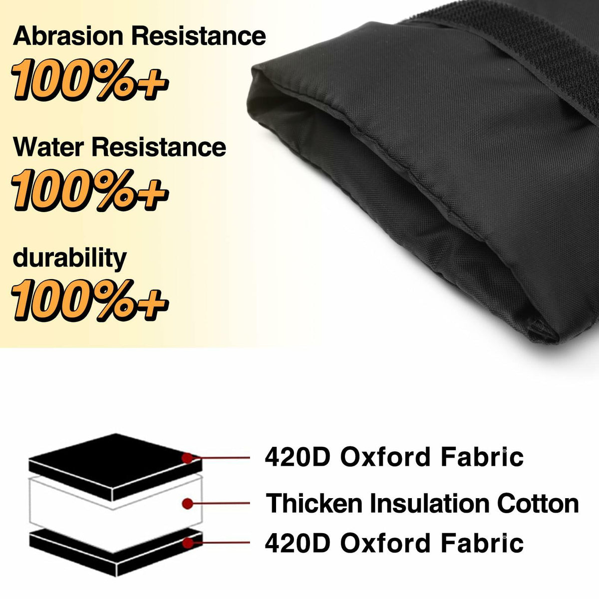 Outdoor Faucet Cover Thickened Waterproof Freeze Protection 8.4x6.8in Black 12pc