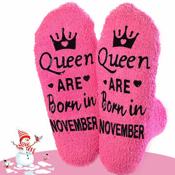 Ao Yee ZGL Queen ARE Born in August Women Socks Funny Birthday Gifts