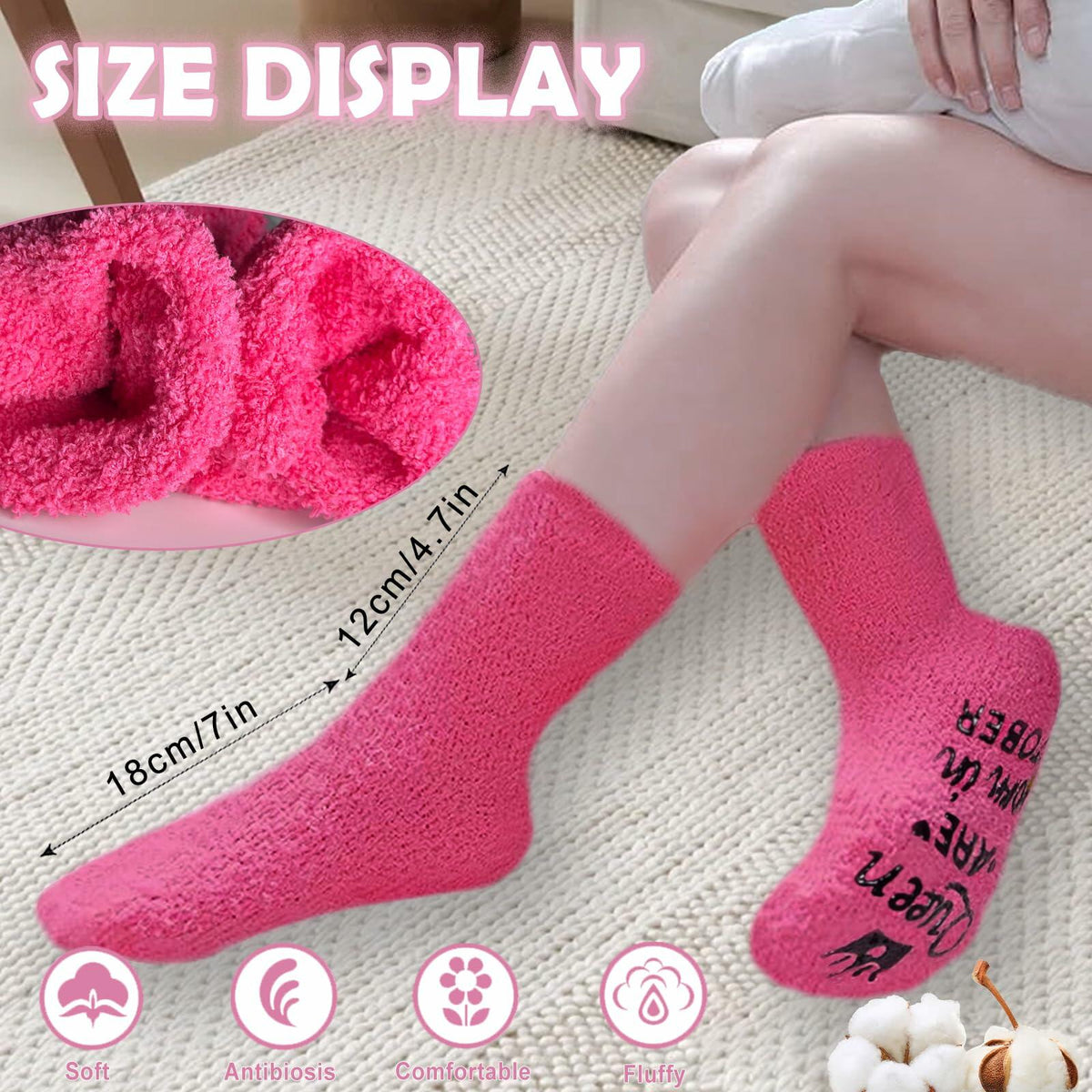 Ao Yee ZGL Queen ARE Born in August Women Socks Funny Birthday Gifts