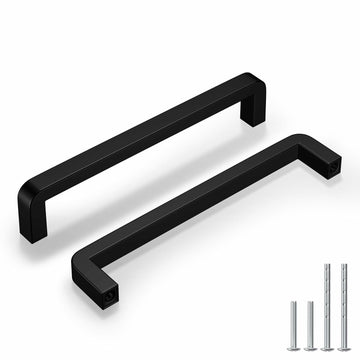 homdiy 25Pack 5in Black Stainless Steel Cabinet Handles Modern Drawer Pulls