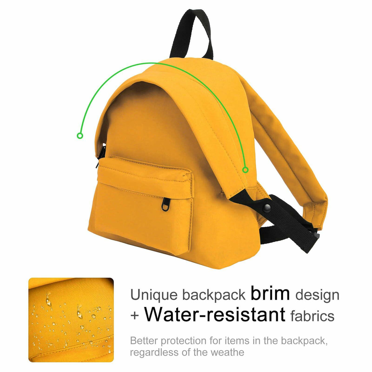 Phaoullzon Mini Backpack Travel Purse Small Casual Daypack Yellow