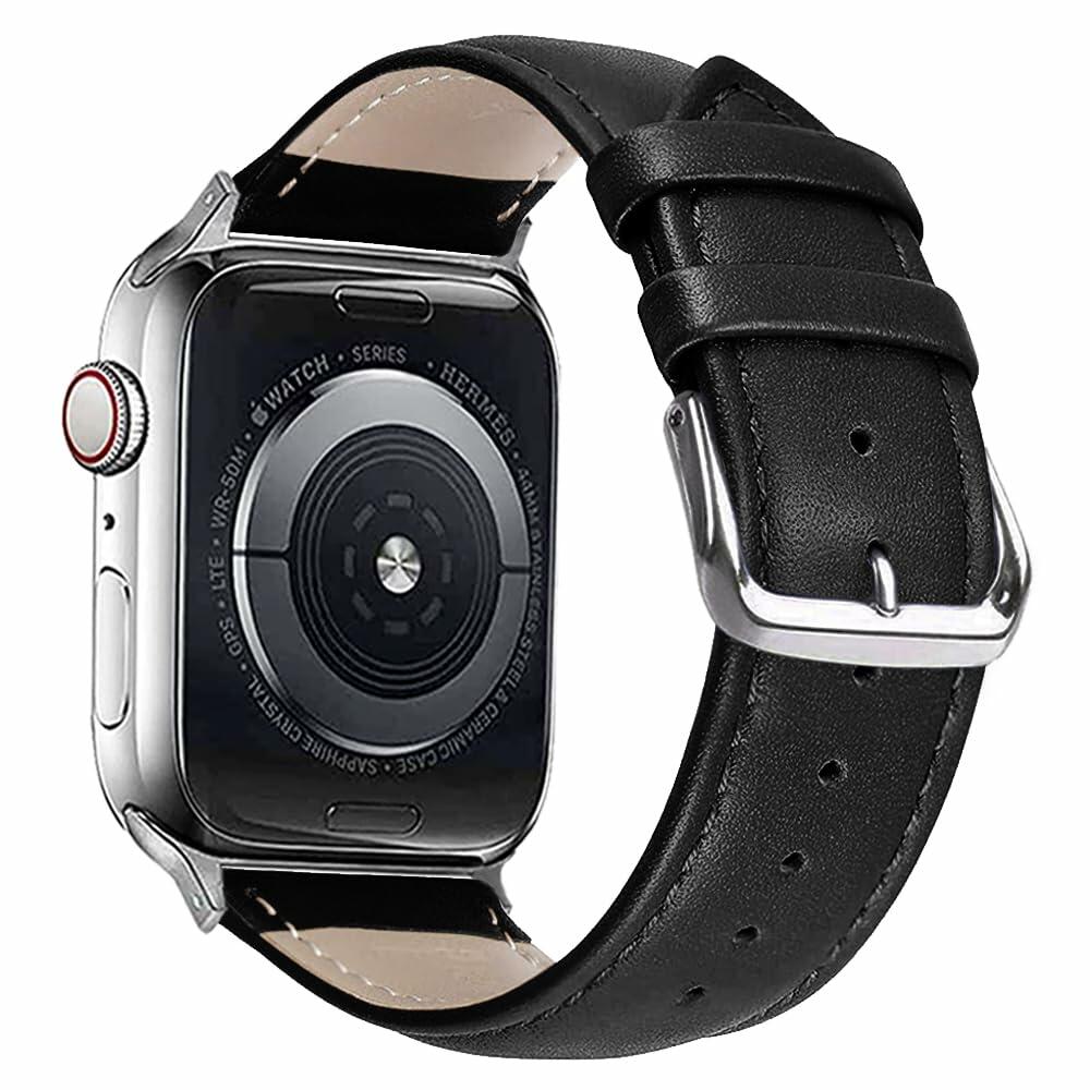 Narako Leather Apple Watch Band Compatible 41-49mm Series 9/SE Bicolor