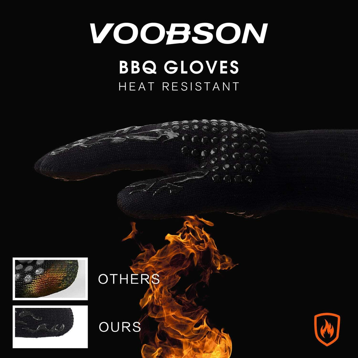 VOOBSON Grill Scraper Stainless Steel Extended Handle Bottle Opener Gloves