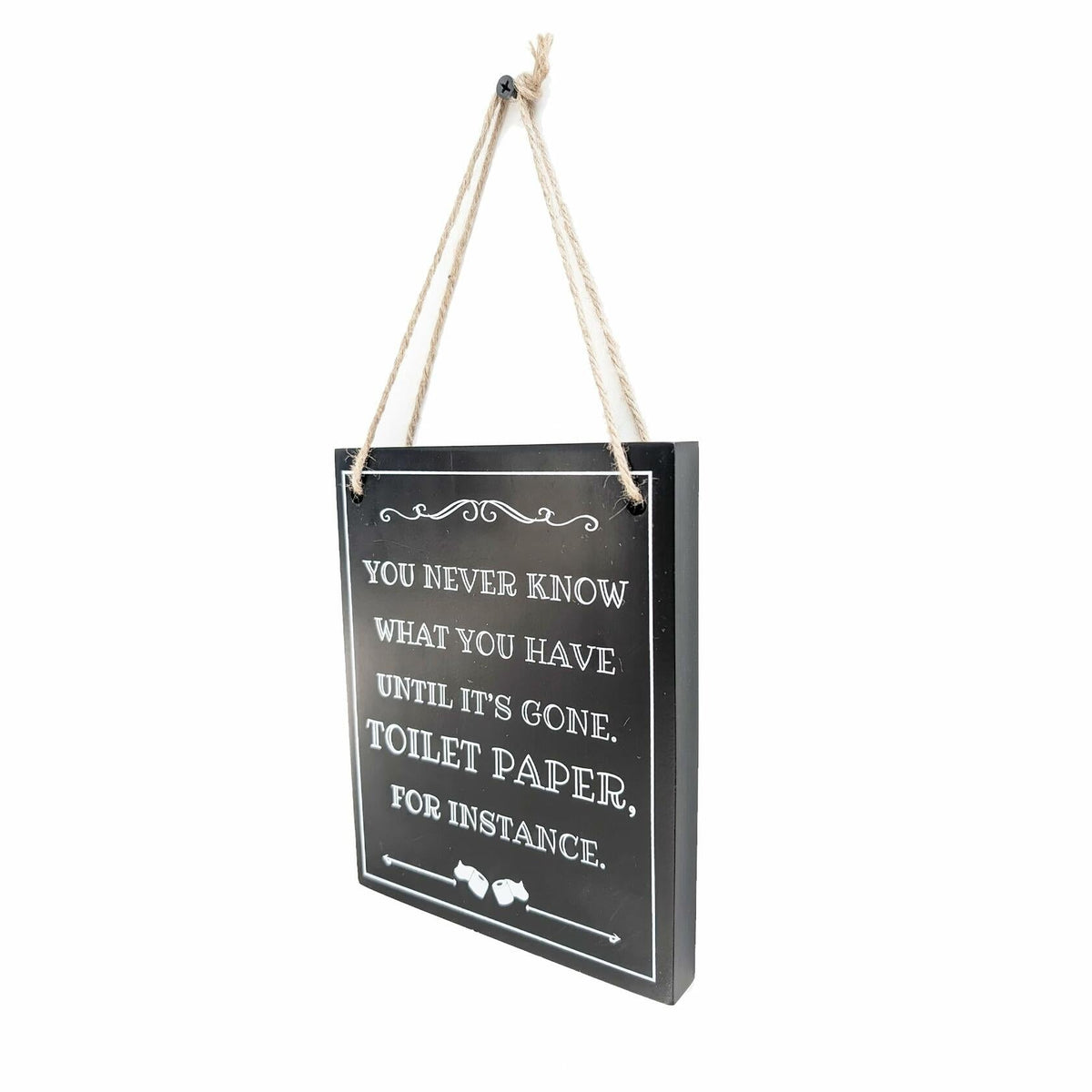 ARTAWEIN Bathroom Rules Wall Art Sign Rustic Humorous Decor