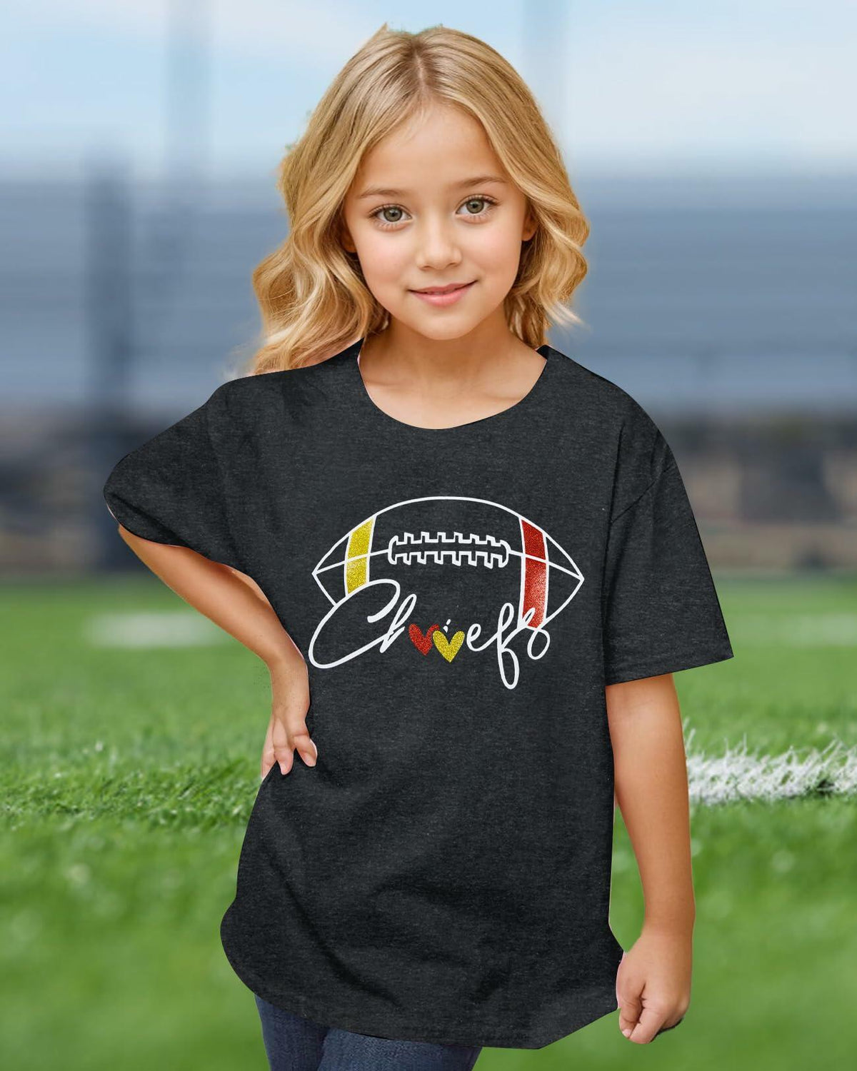 Game Day Family Matching Funny Football Graphic T-Shirt Size L