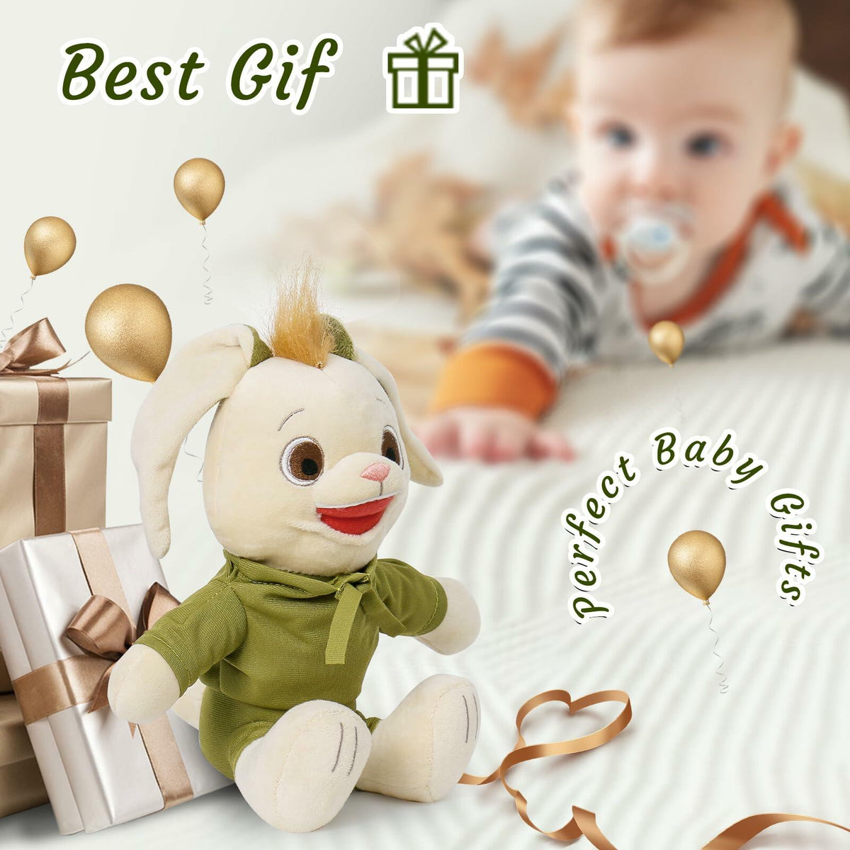 KELCIO Rabbit Plush Toy Soft Stuffed Animal Cute Bunny Doll 9 Inch