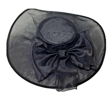 Josette Women's Kentucky Derby Organza Wide Brim Hat Black Size One Size