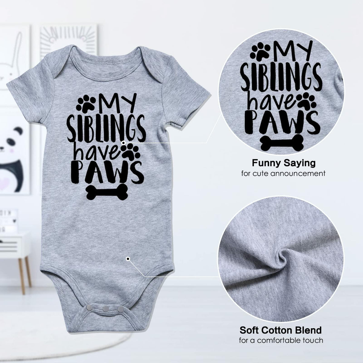 Funnycokid Our First Mother’s Day Baby Outfit 3-6M Girl Boy Bodysuit Gift