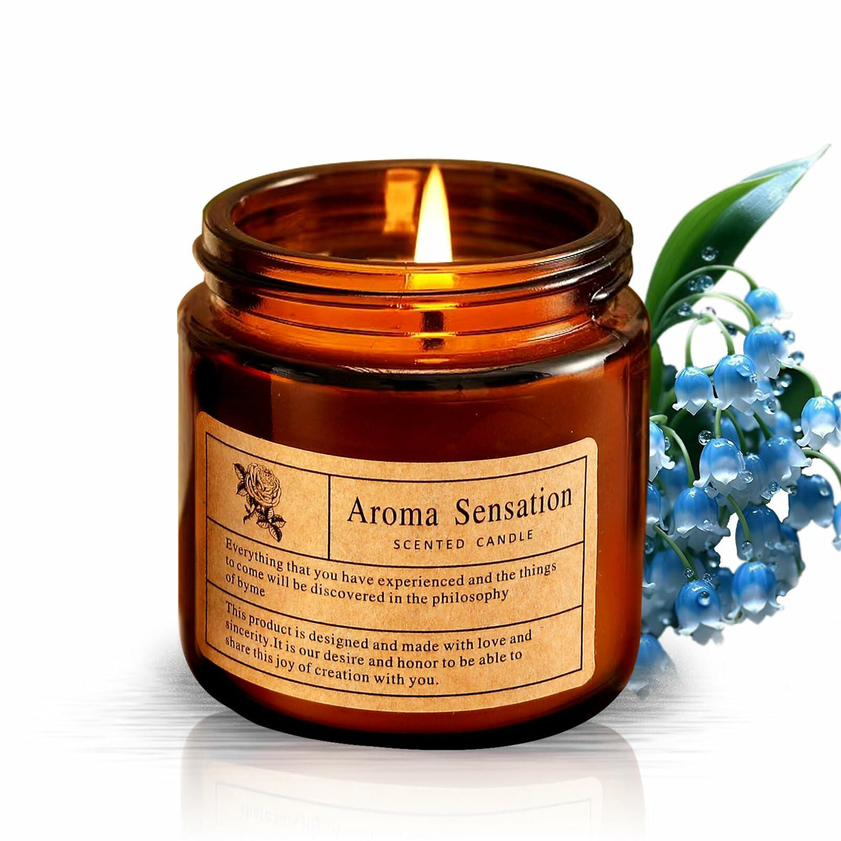 Aaicandle Bluebell Scented Candle 3.5oz Jar Birthday Gift