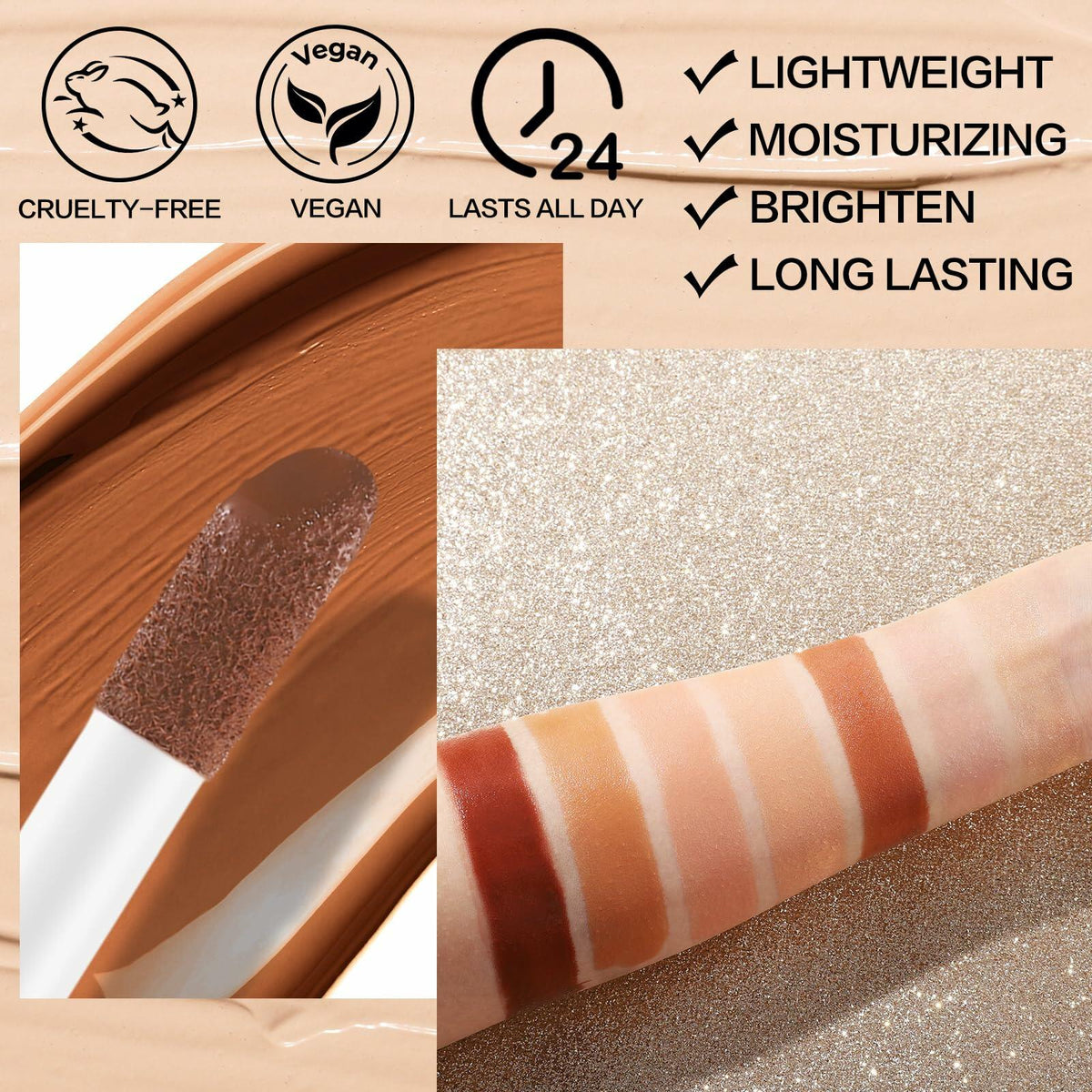 UCANBE Halo Glow Liquid Filter Face Complexion Booster 0.91oz Medium Tan