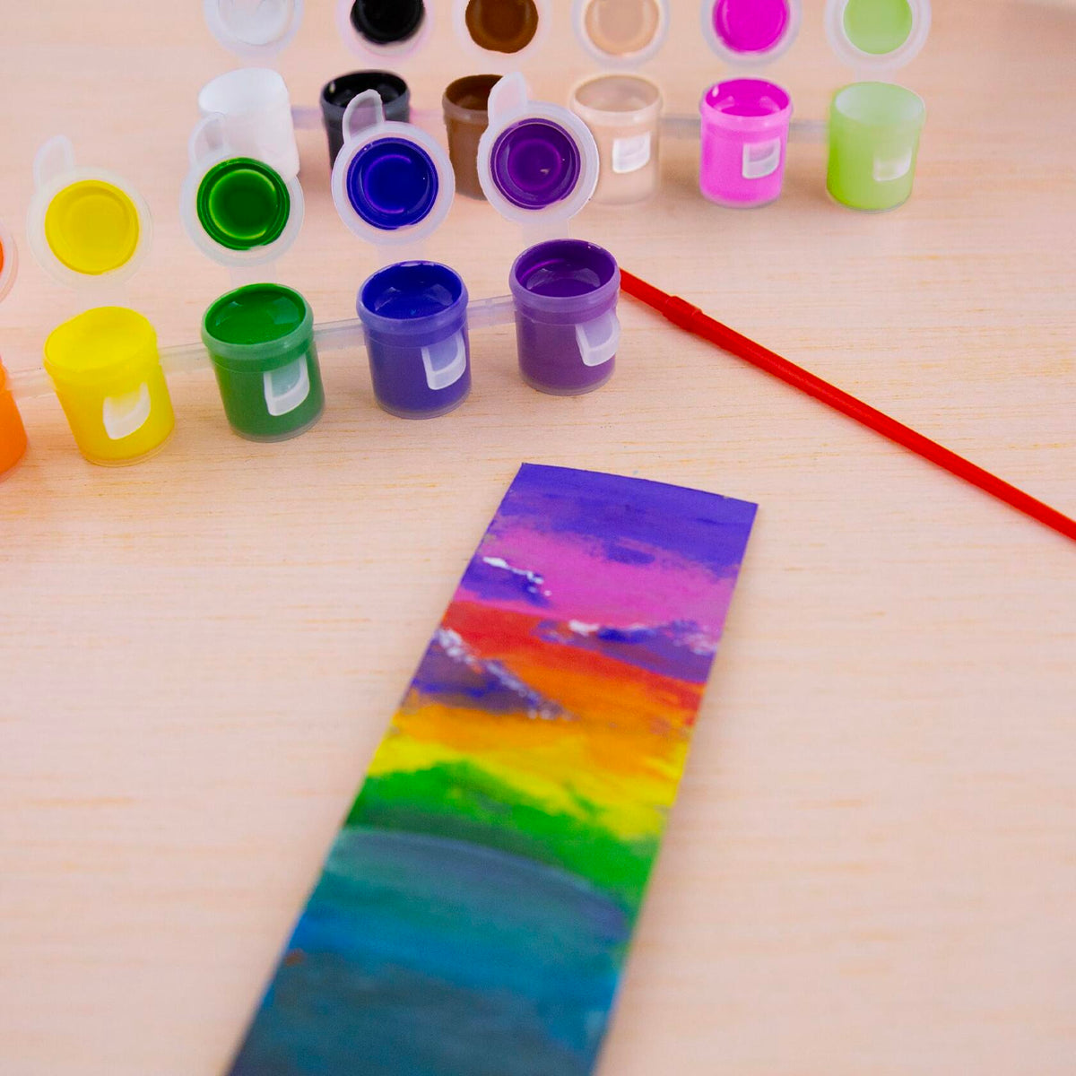BAZIC Kids Paint Set 12 Colors 60ml Non-Toxic Vibrant Colors 1-Pack