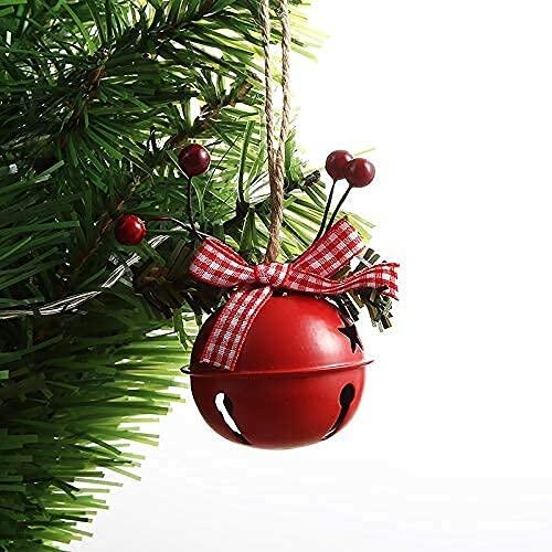 18 PCS Christmas Jingle Bells Ornaments Red White Green Tree Decor
