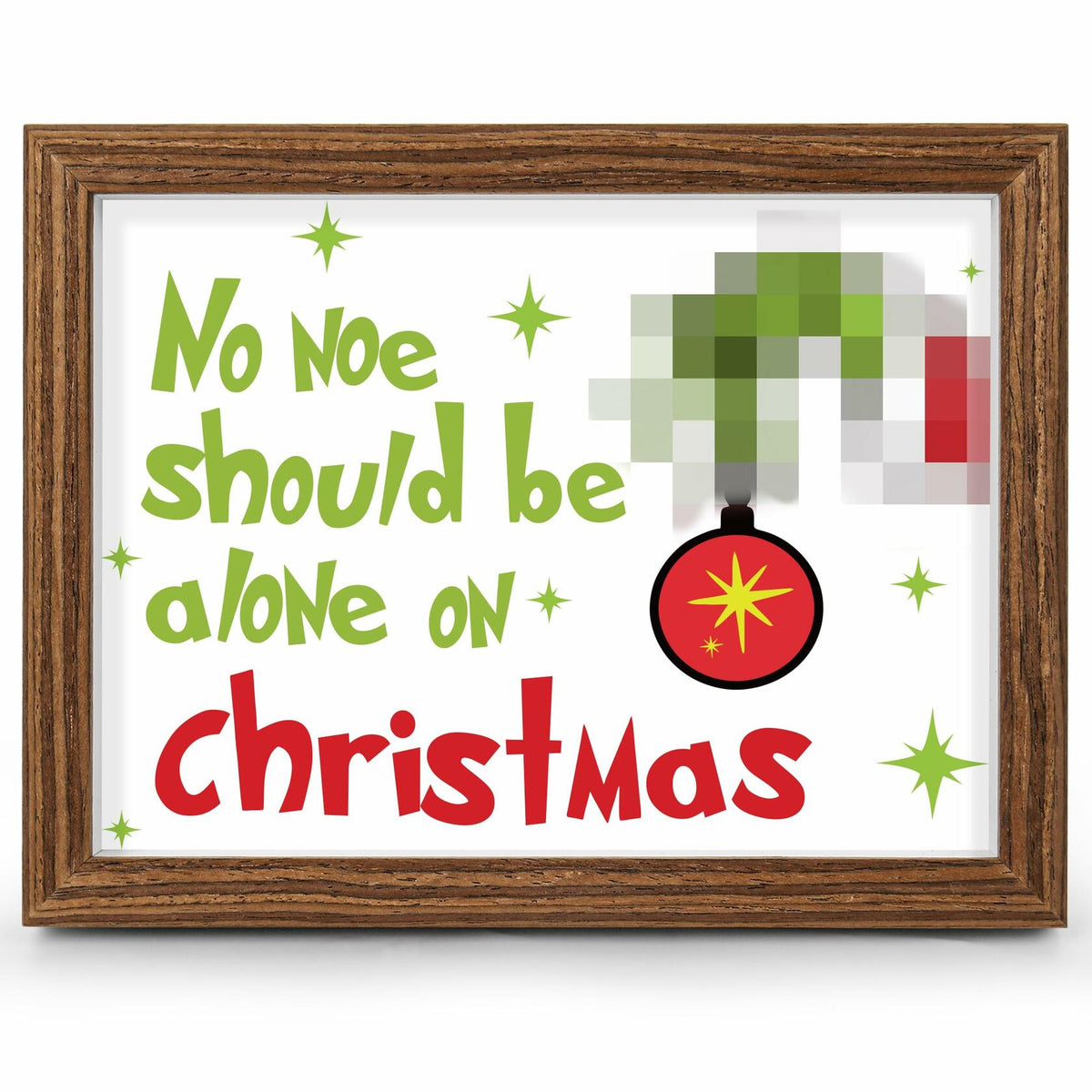 HitToys Christmas Photo Frame 6x8 Wood Sign White Xmas Wall Decor