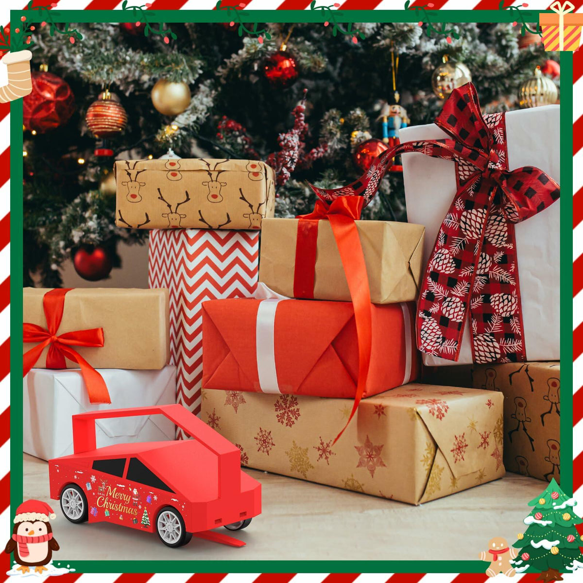 Gift Wrapping Paper Cutter Sliding with 5 Replaceable Blades Holiday Tool