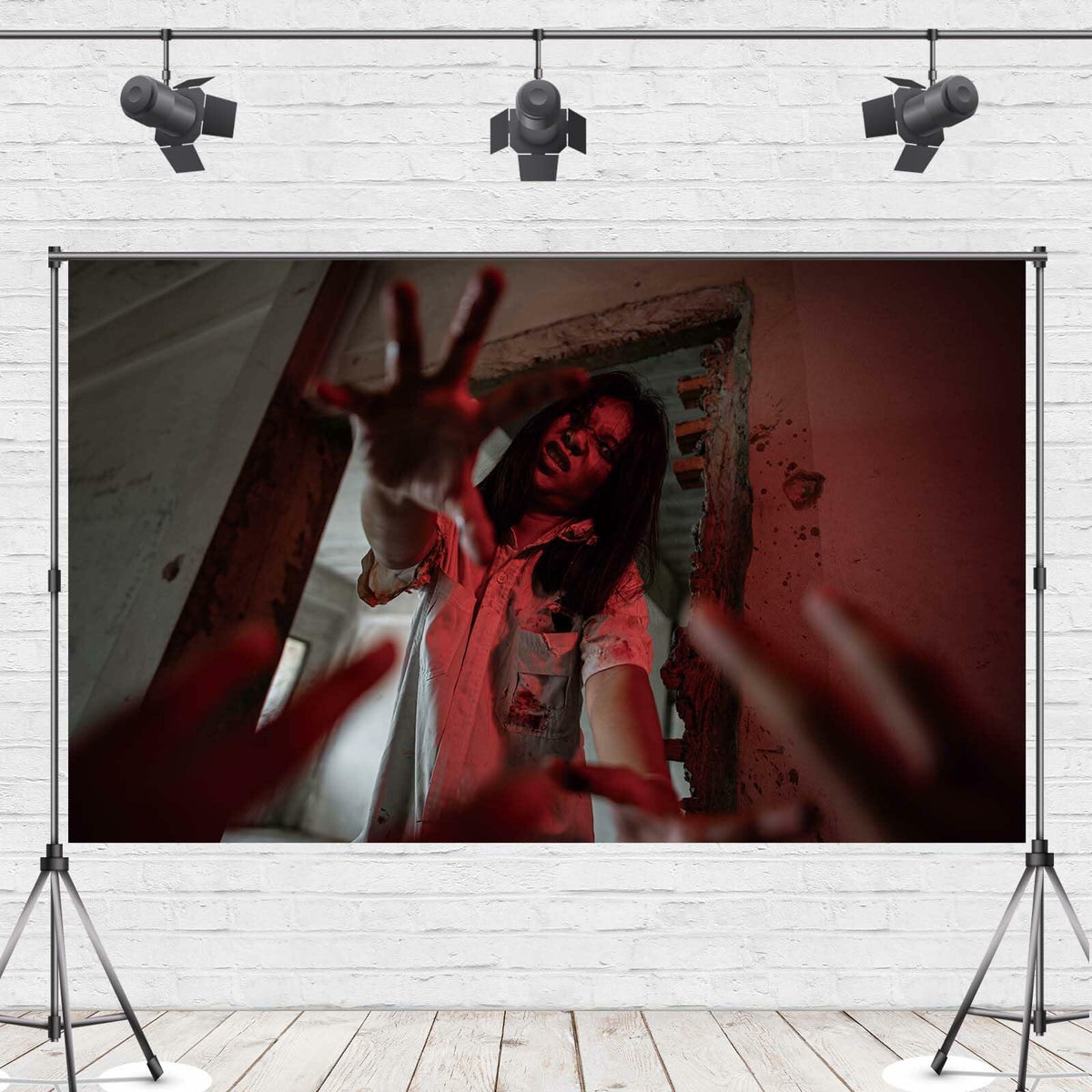 Halloween Photo Backdrop Banner Party Decoration 43x71 Inch Baby Shower Birthday