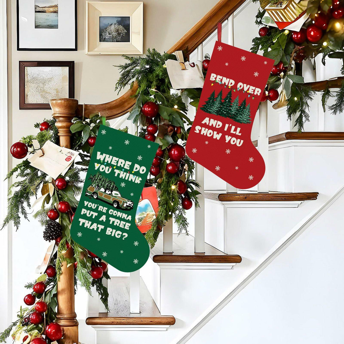Christmas Vacation Stockings 2 Pack 16 Inch Griswold Family White