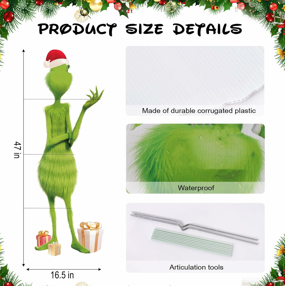 47in Christmas Yard Sign Decoration Outdoor Xmas Decor Style10 Lawn Garden