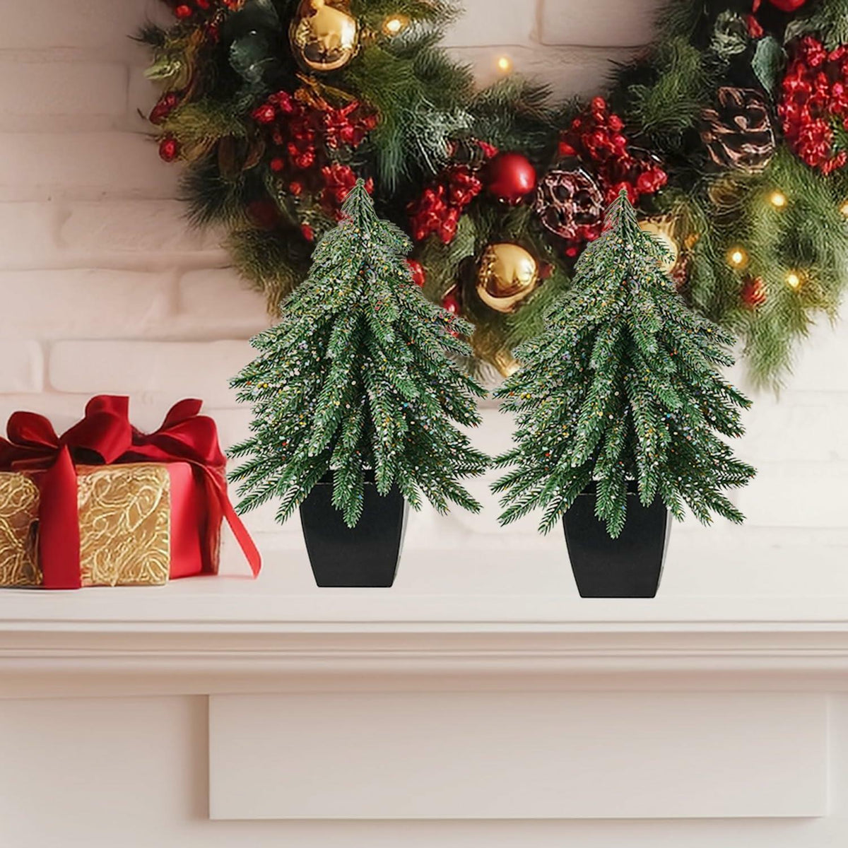 Aimmop 12inch Christmas Tree Artificial Decoration 90 Branch Tips Green 1Pack