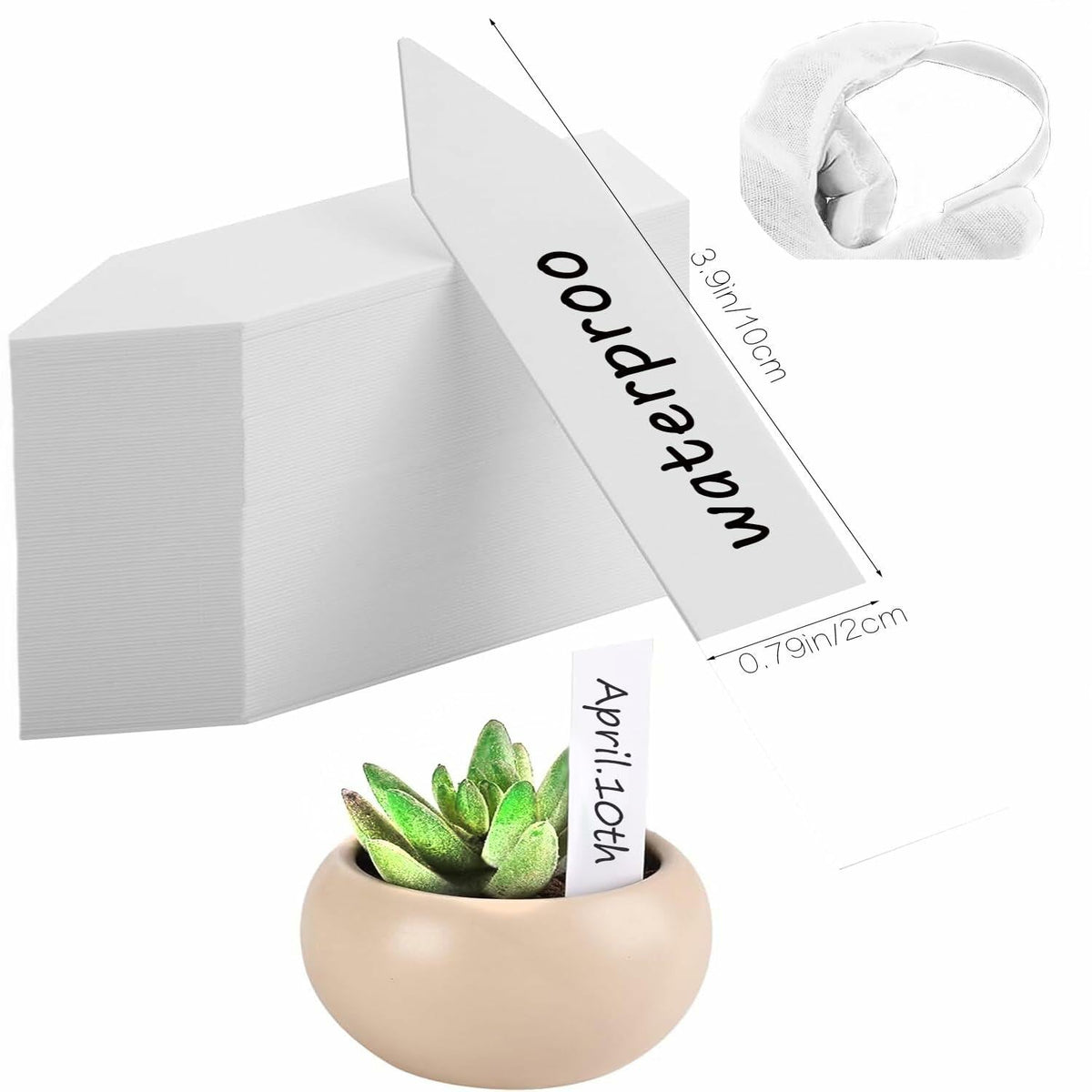 [Like_new] meumtuu 200 PCS White Plastic Plant Labels Garden Markers PVC PVCPL-200W