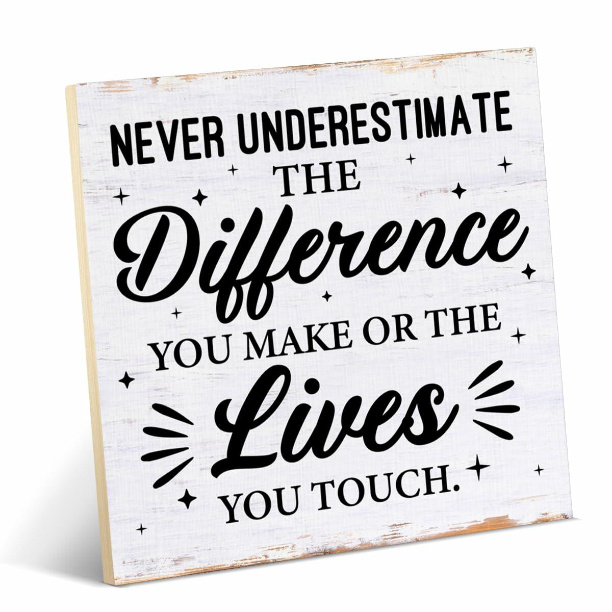 Coworker Appreciation Wood Sign Desk Decor 6.3x6.3 Inches Office Gift