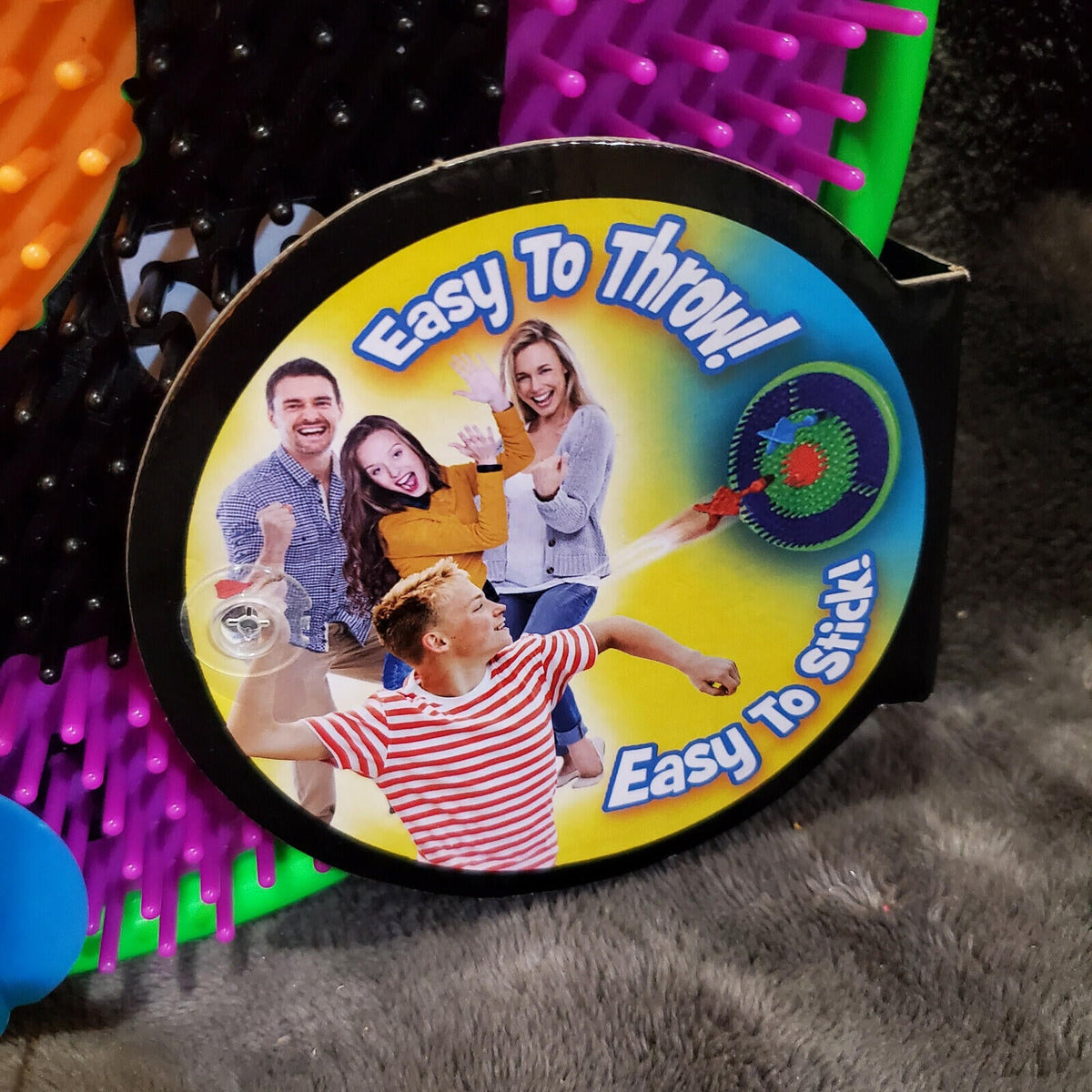 Big Time Toys Super Dart Board Darts Easy Throw Easy Stick Multi-Color