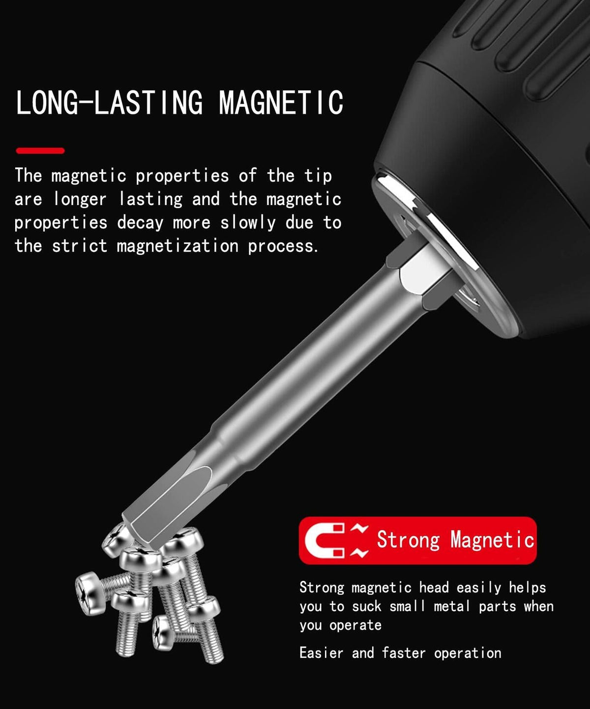 WEALD TRIBE 8pc 1/4" Hex Metric Screwdriver Bit Set S2 Steel Magnetic 4 Inch