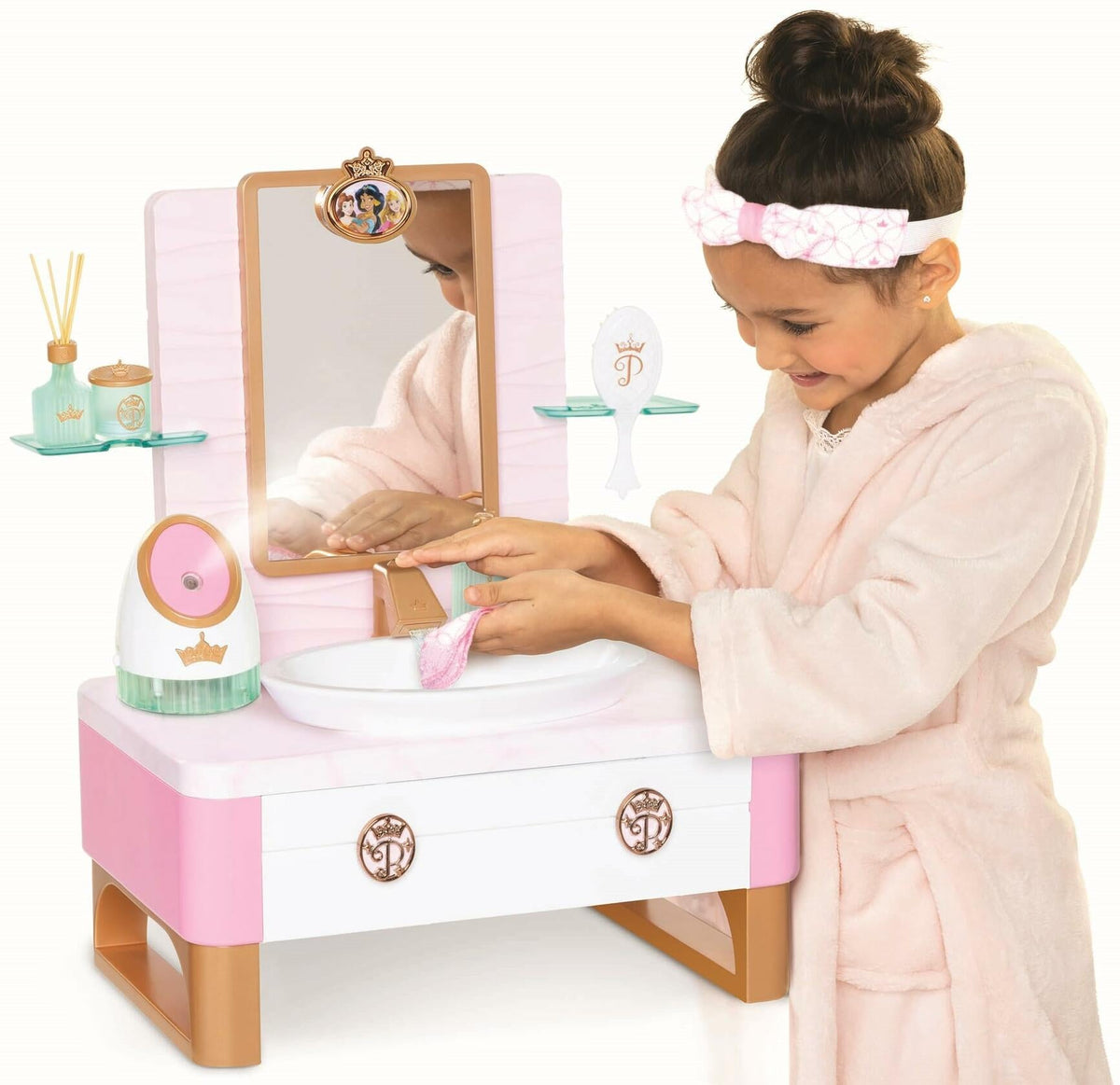 Disney Princess Deluxe Day Spa Playset with Steamer & 20+ Skincare Pieces
