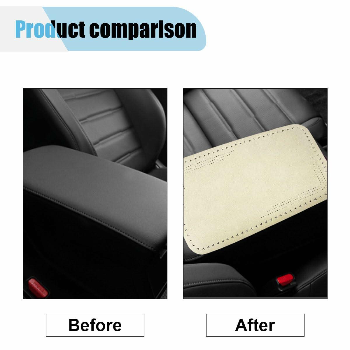 LAINLOY Car Center Console Pad Leather Armrest Cover Universal