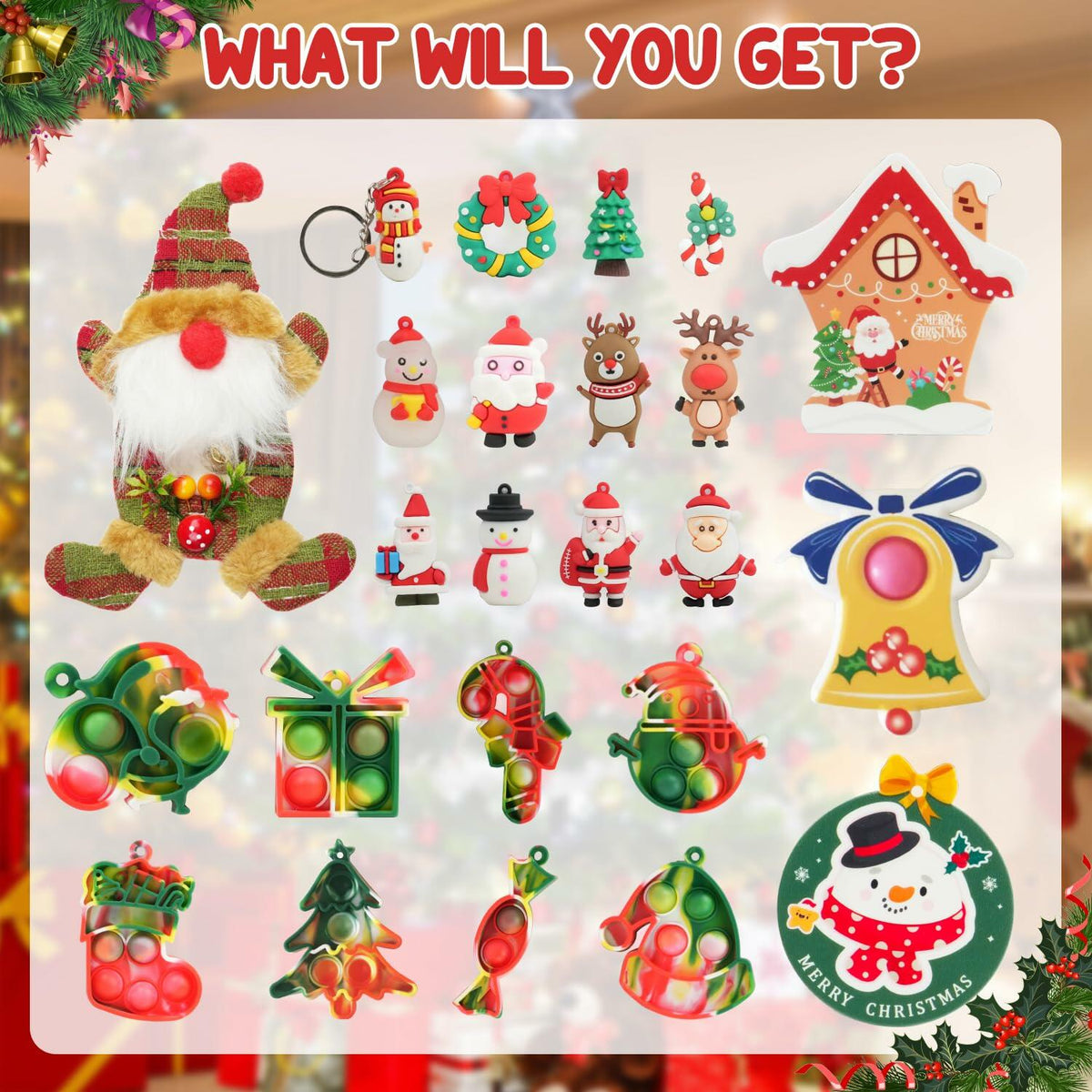 [Like New] BUSY DINOS Advent Calendar 2024 24 Days Christmas Tree Pendant Decoration
