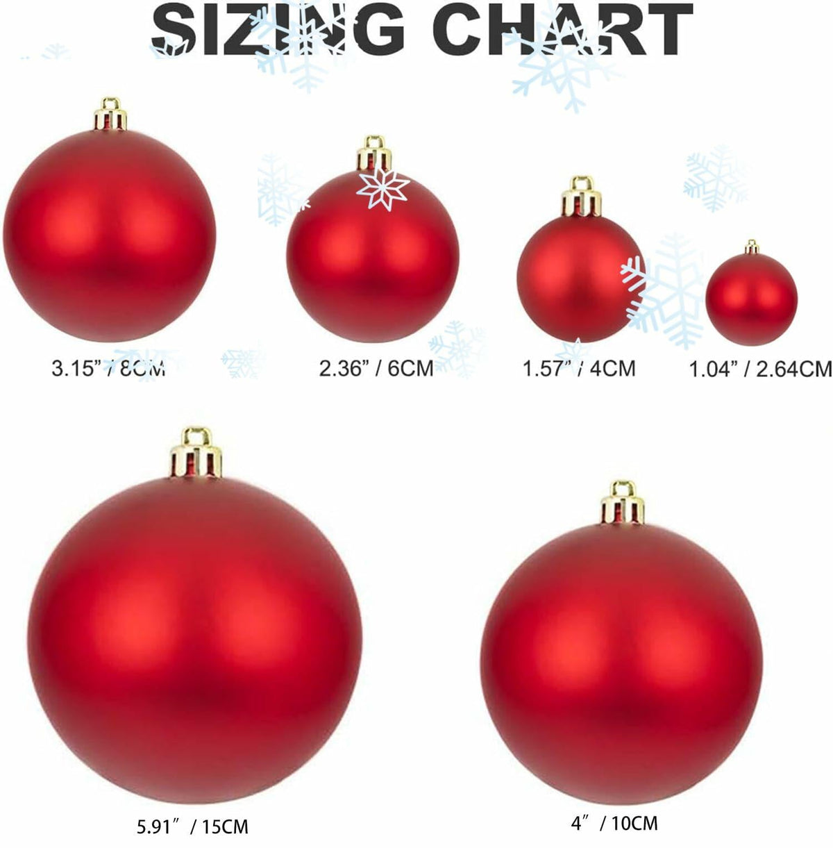 Emopeak 12Pcs Shatterproof Christmas Balls Ornaments 4 Style Multi Color