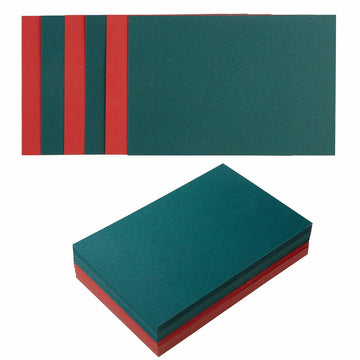100 Sheets Christmas Cardstock Paper 250 GSM 4x6in Green Red