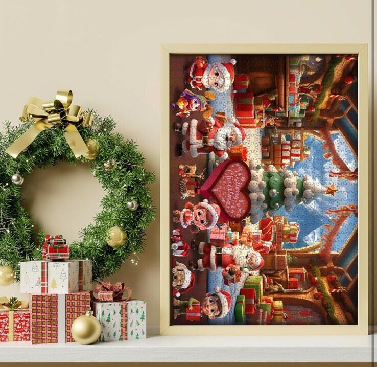 Unbranded Advent Calendar 2024 Jigsaw Puzzle 24 Days Christmas Countdown Red
