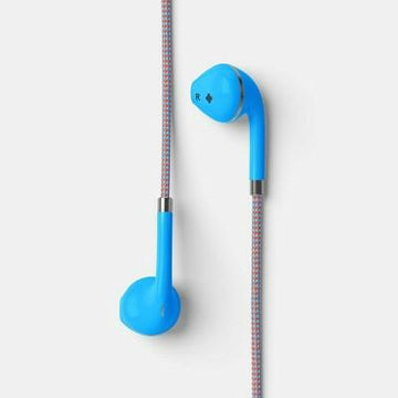 Heyday Wired Earbuds Bright Blue In-Ear Built-In Microphone