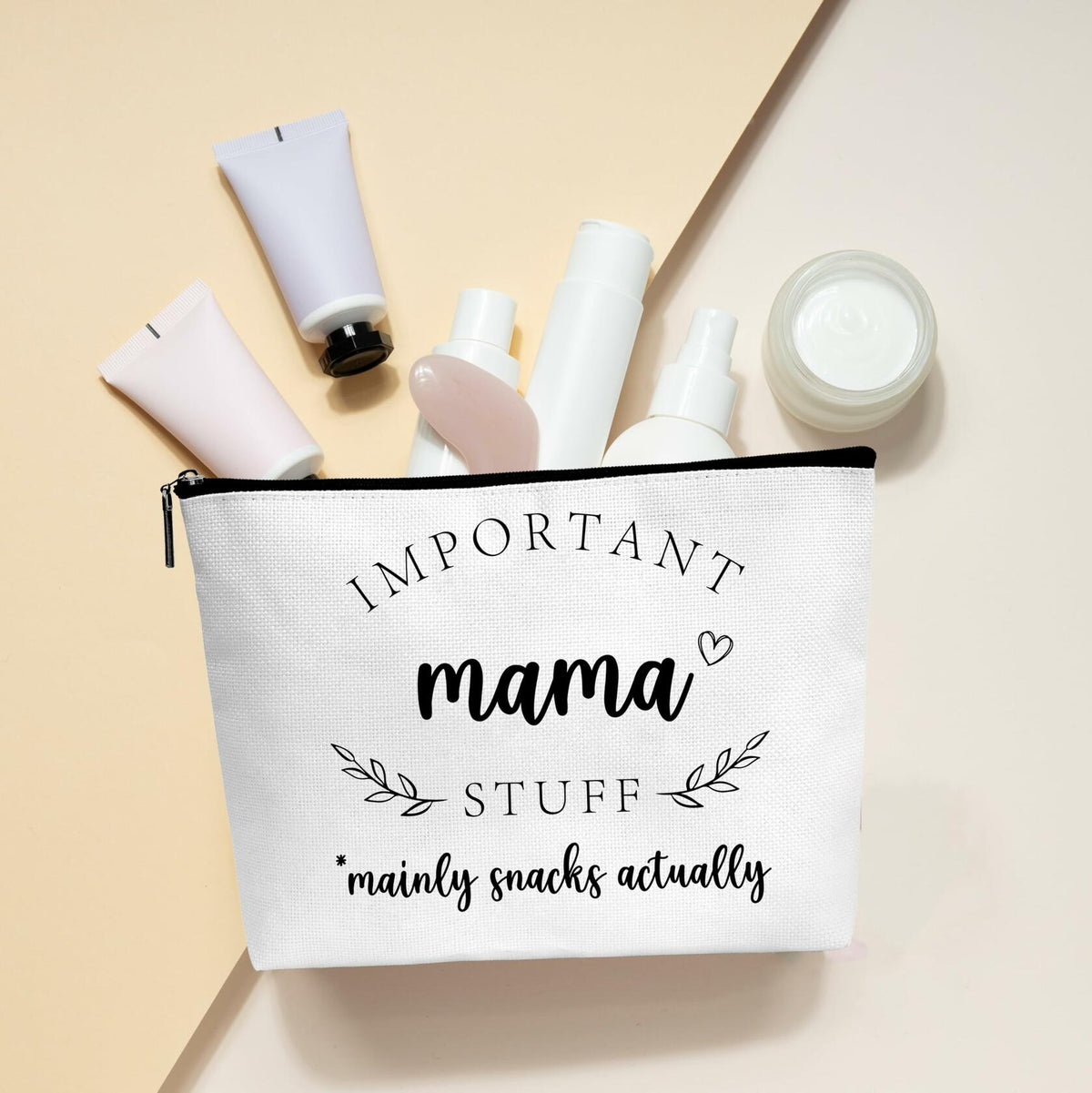 Cazhes Large Capacity Makeup Cosmetic Bag for Women Mom Gifts C10