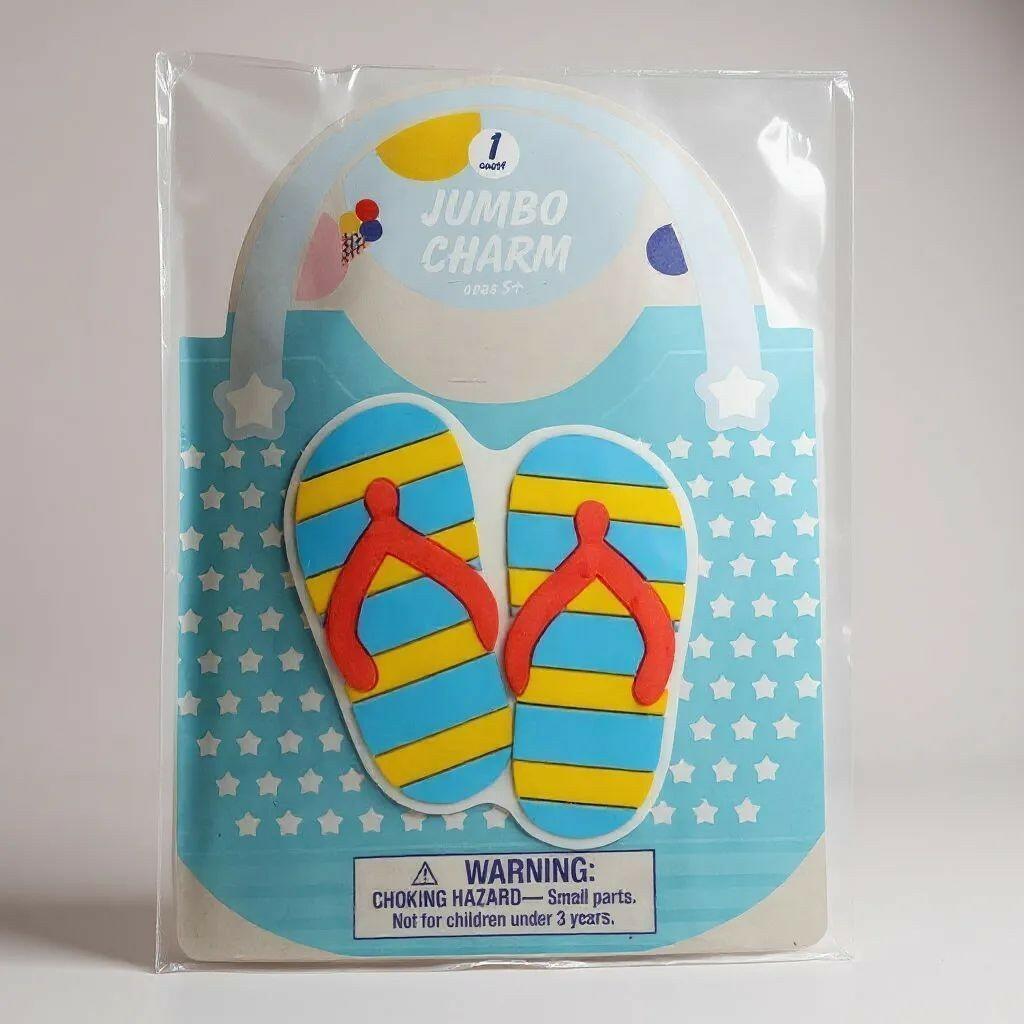 Target Bullseye's Playground Jumbo Charm Flip-Flops PVC Multicolor 1 Unit