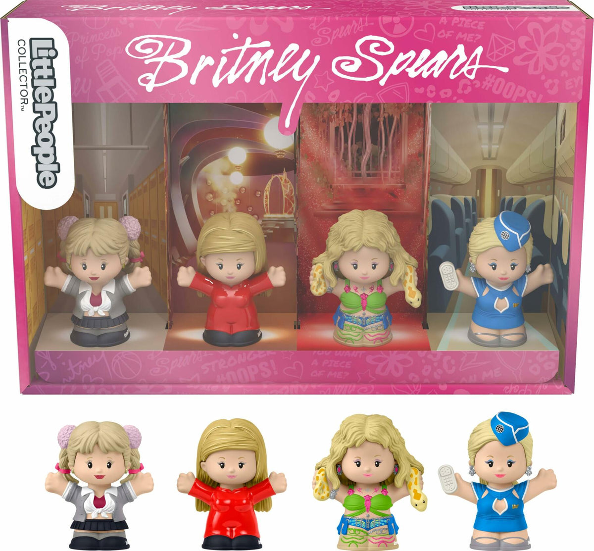 Little People Collector Britney Spears Special Edition Set 4 Figures Display Box