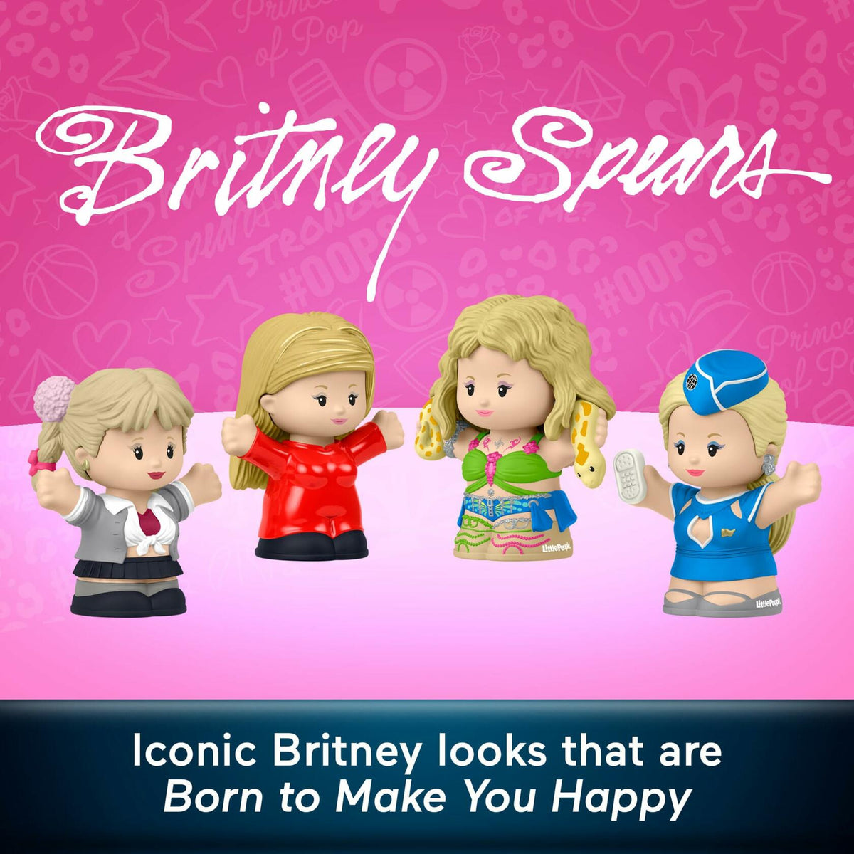 Little People Collector Britney Spears Special Edition Set 4 Figures Display Box