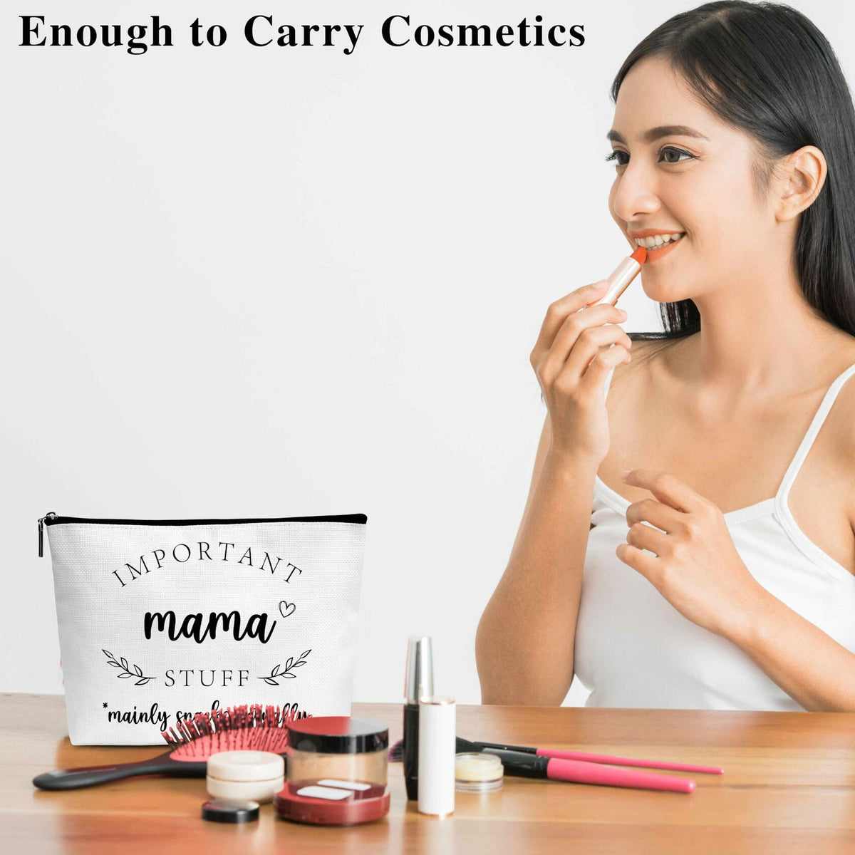 Cazhes Large Capacity Makeup Cosmetic Bag for Women Mom Gifts C10