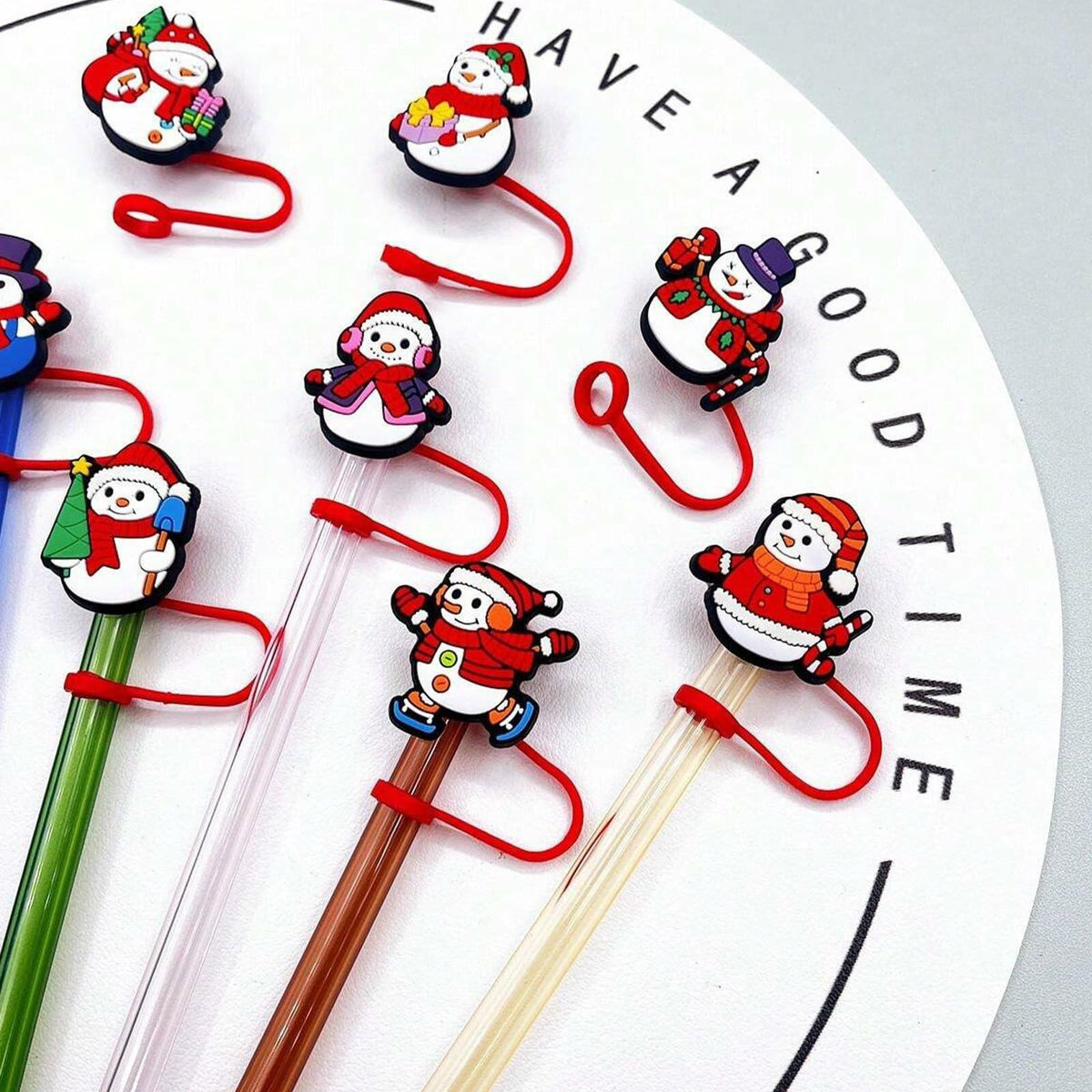 16 PCS Thanksgiving Silicone Straw Caps for Stanley Cup 10mm Design 4
