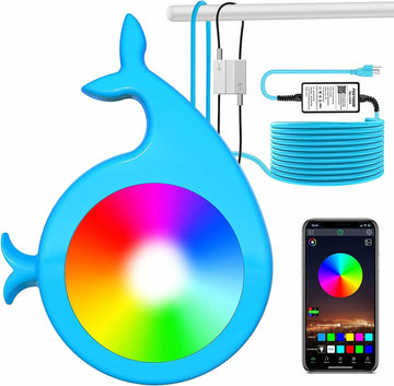 Lanpanzi RGB LED Pool Lights APP Control IP68 Waterproof 25ft Wirecord 1000lm
