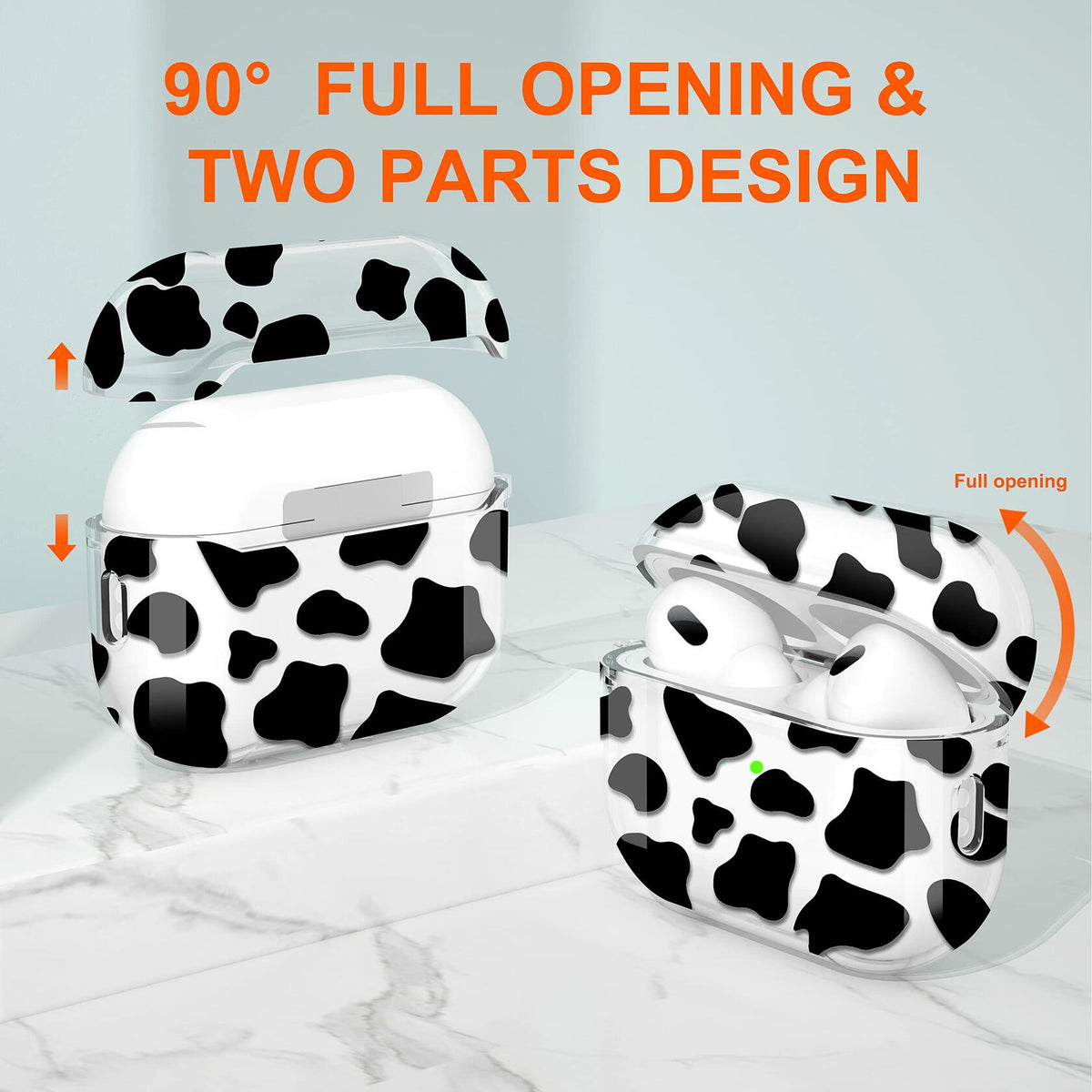 Maxjoy AirPods Pro Case 1st/2nd Gen Safety Lock Keychain Floral Cover
