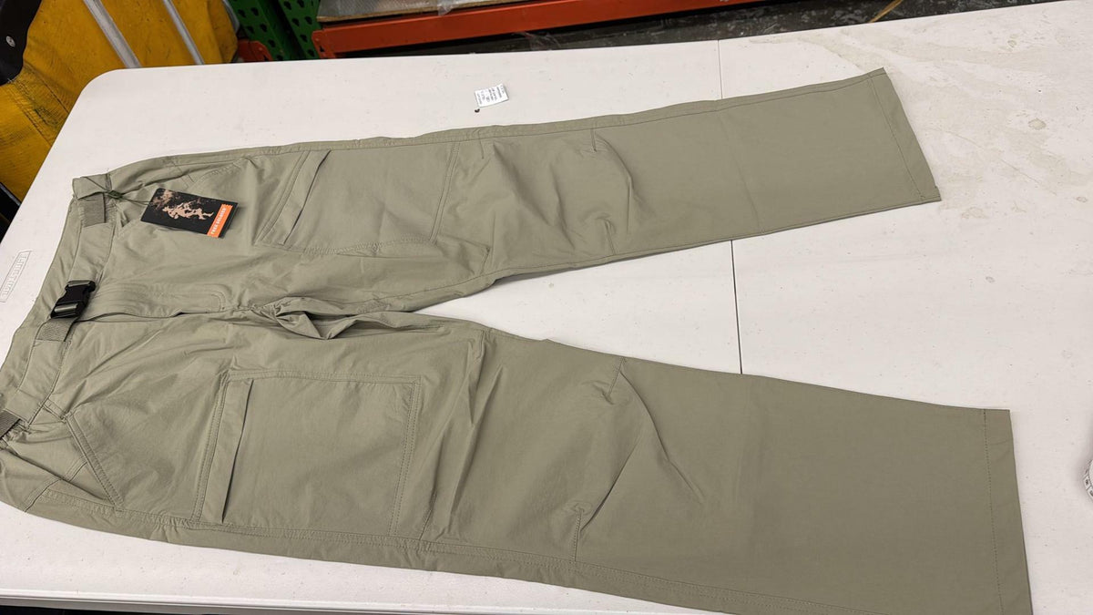 RADIANT Tactical Pants Quick Dry Durable Water Resistant, 32Wx40L Mud