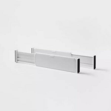[Like New] Brightroom Plastic Drawer Dividers Set of 2 White ABS Organizer 15.3in