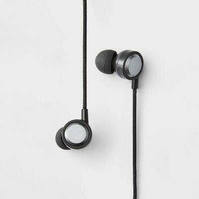 heyday Wired Earbuds In-Ear Black Built-In Microphone 3.5mm Plug