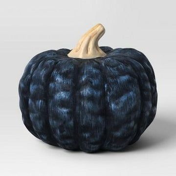 Hyde and EEK! Boutique Small Pumpkin Figurine Black Halloween Decor