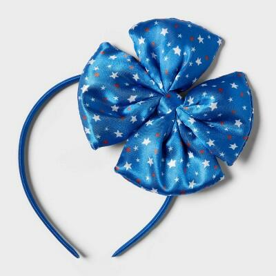 Sun Squad Kids Polyester Bow Headband Blue