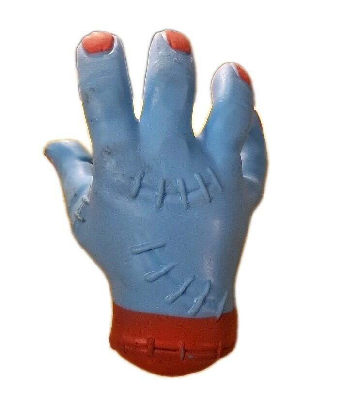 Halloween Zombie Monster Hand Stretchy Squeezy Toy Stress Reliever Blue 8"