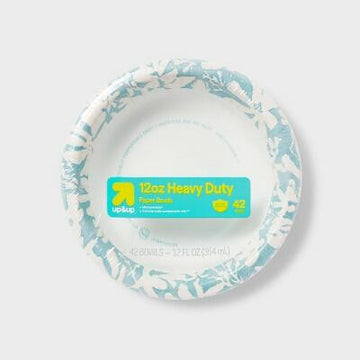 up&up Watercolor Botanical Paper Bowl 12oz 42ct