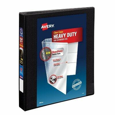 [Like New] Avery Heavy Duty 3-Ring Binder 1" Black Durable Office Supply