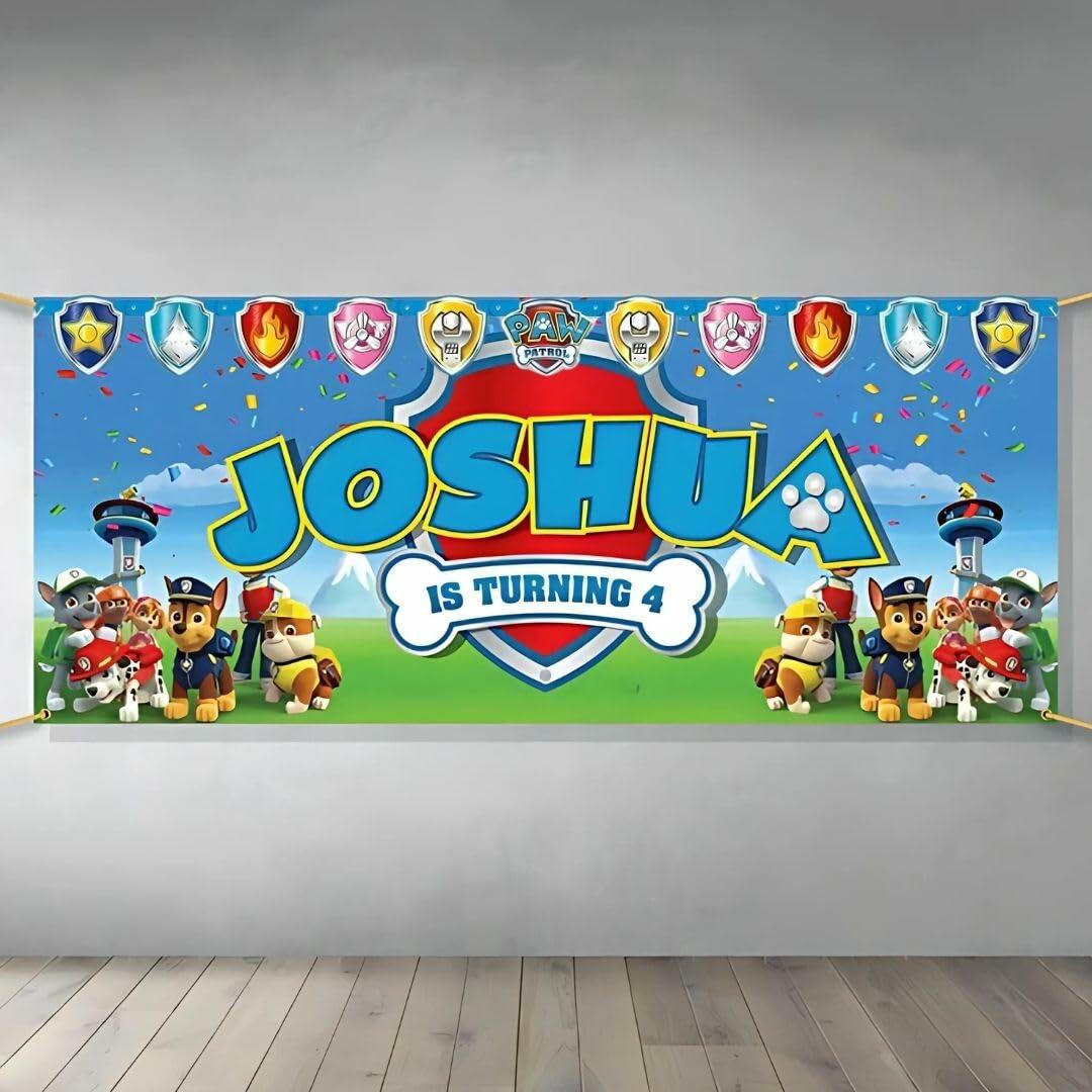 Paw Patrol Large Jointed Banner Colorful 1 Pc Party Decoration 6.5ft
